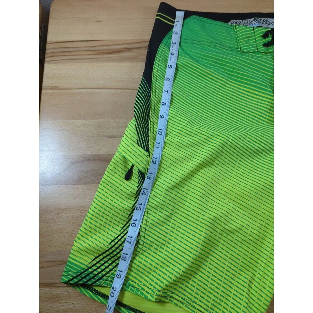 Billabong Board Shorts Yellow Green Mens 32 Joel Parkinson Platinum X Stretch